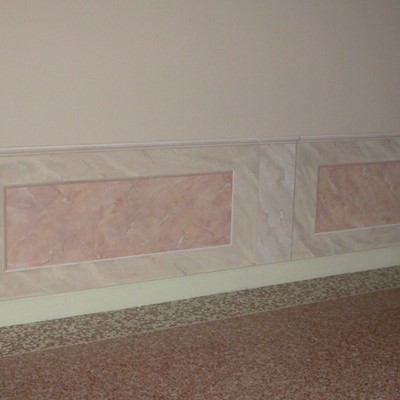boiserie finto marmo su parete villa privata Albaredo d'Adige (VR)